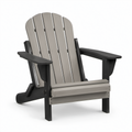 Adirondackstuhl Holzoptik Grau/Schwarz 90x80x85 cm