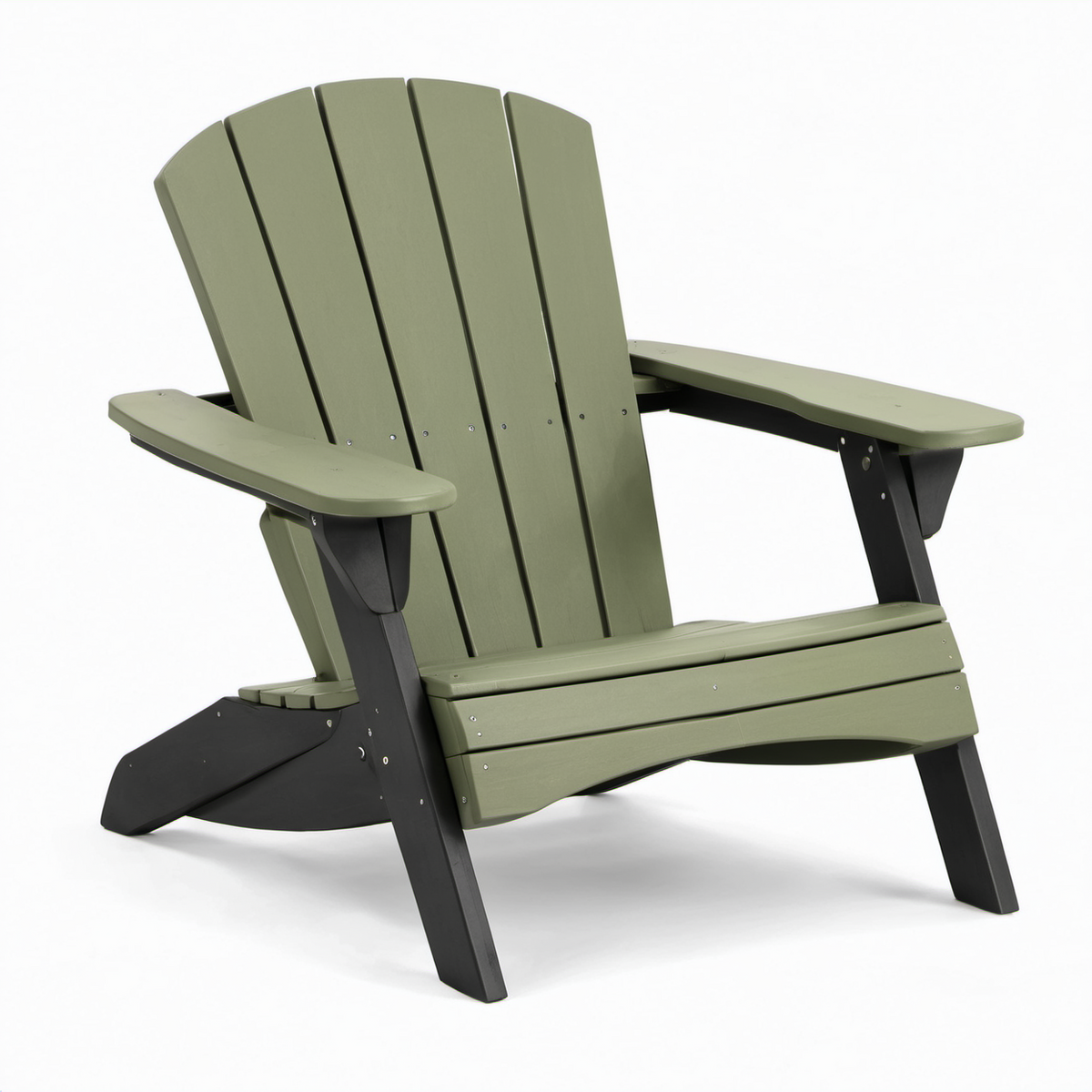 HDPE Adirondackstuhl Olivgrün/Schwarz 85x78x90 cm