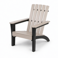 Adirondackstuhl aus Recycling-Kunststoff Beige/Schwarz