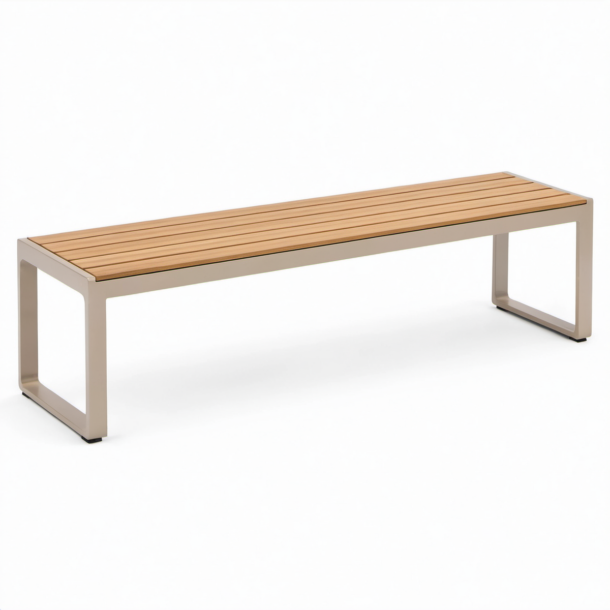 Bank aus Teakholz und Edelstahl 180 cm