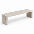 Faserbetonbank mit Rillen Beige 160x40x45 cm