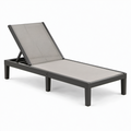 Gartenliege Aluminium Textilene Beige 200 cm