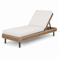 Verstellbare Sonnenliege Polyrattan Aluminium Beige
